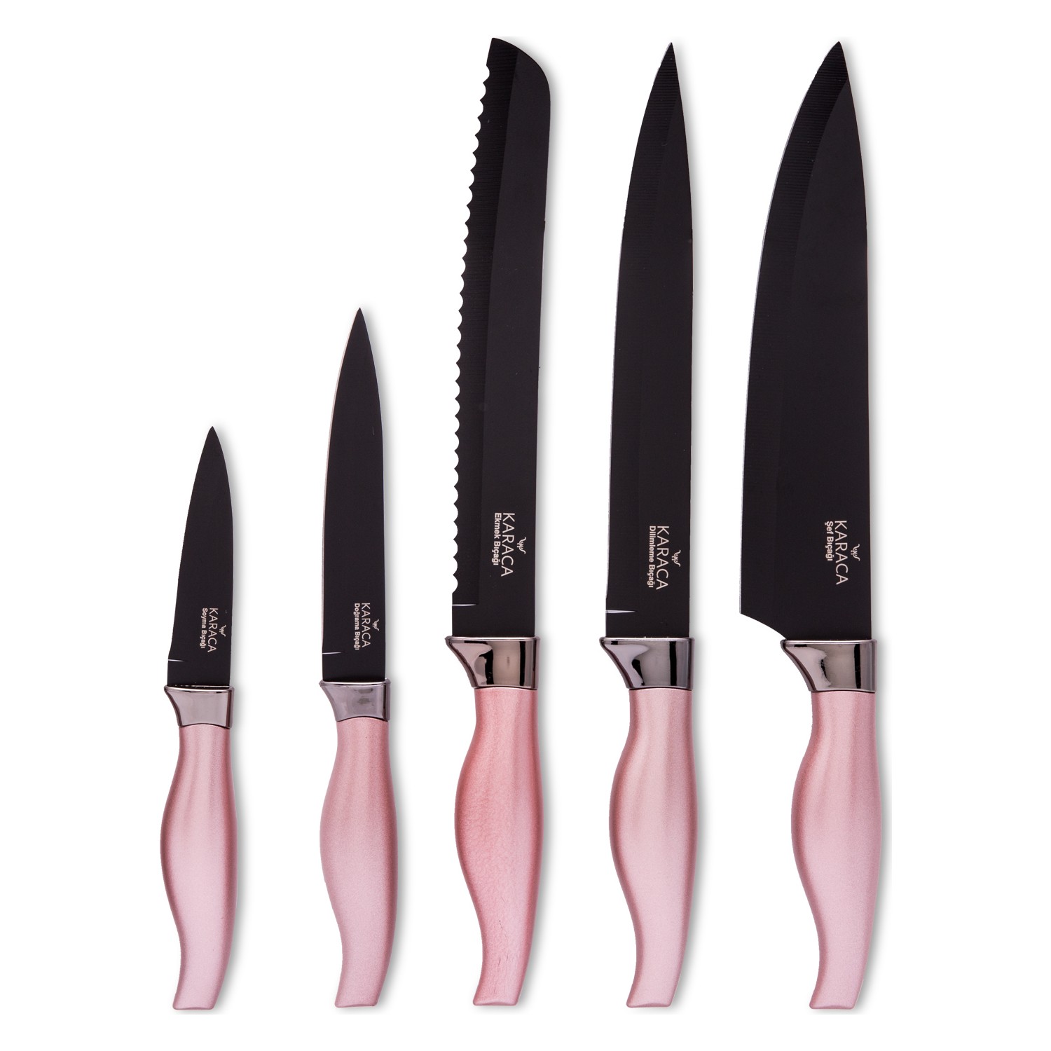 مشخصات و قیمت ست چاقوی آشپزخانه 6 پارچه کاراجا مدل Karaca Rosegold